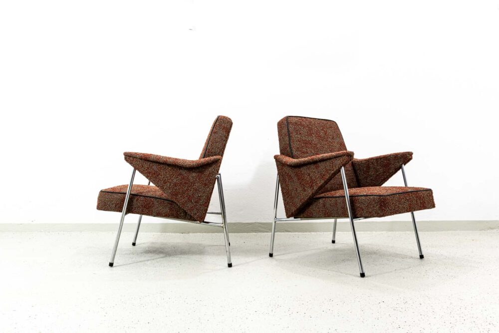 Pair Of “Bat” Armchairs By Wchód Zadziele, Poland, 1960’S