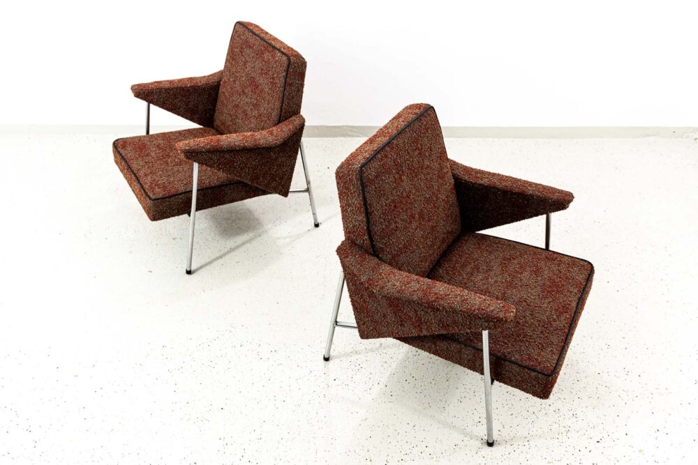 Pair Of “Bat” Armchairs By Wchód Zadziele, Poland, 1960’S