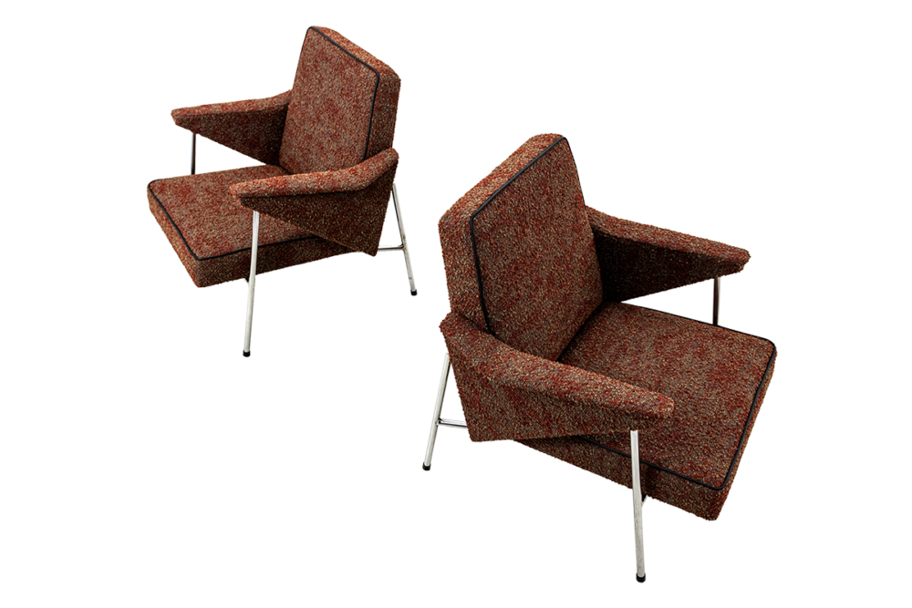 Pair Of “Bat” Armchairs By Wchód Zadziele, Poland, 1960’S