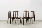 Vintage Dining Chairs By M. Zieliński, 1960's, Set Of 4