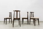 Vintage Dining Chairs By M. Zieliński, 1960's, Set Of 4