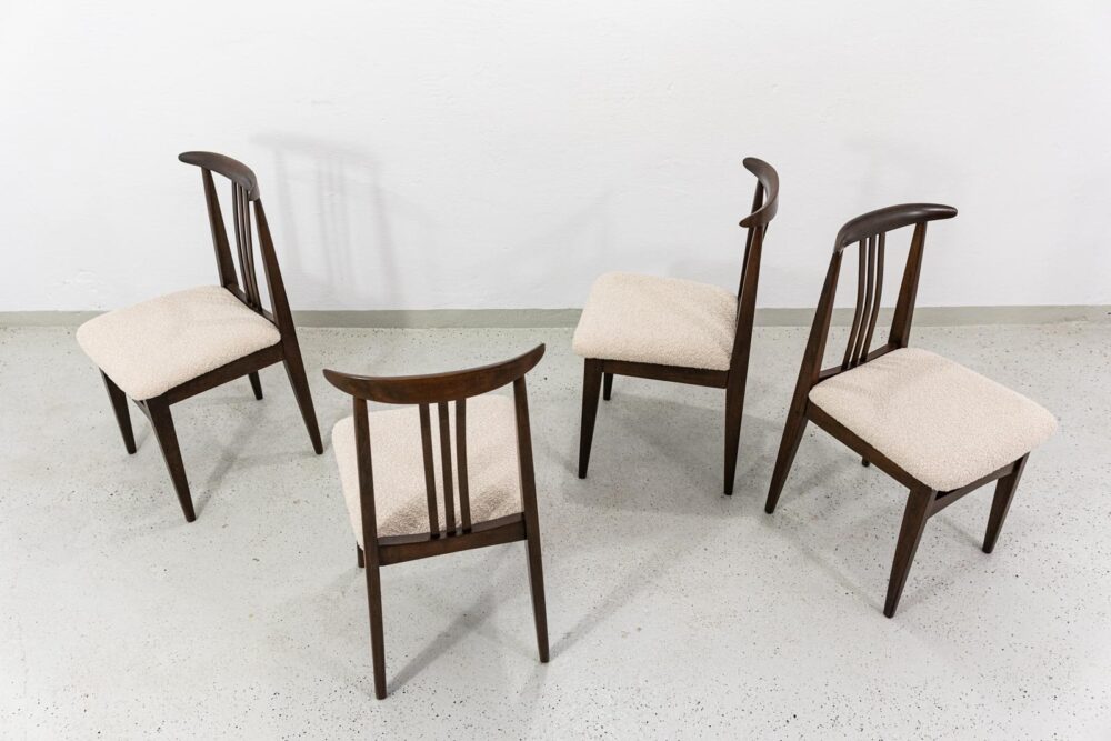 Vintage Dining Chairs By M. Zieliński, 1960's, Set Of 4