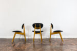 Mid Century Chairs, Gfm 22 By J. Kędziorek, Poland, 1960's, Set Of 3