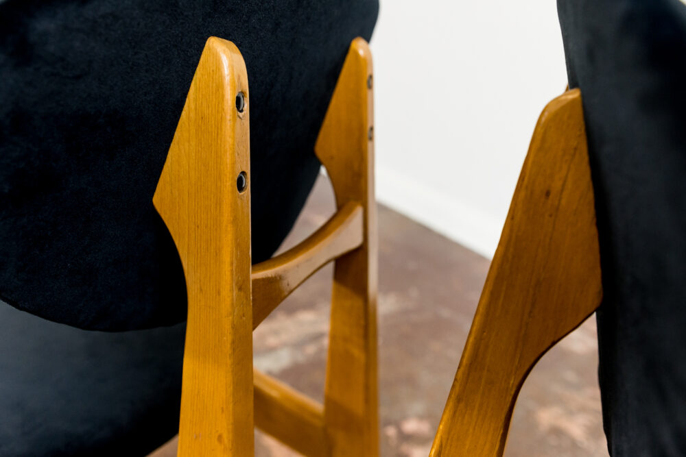 Mid Century Chairs, Gfm 22 By J. Kędziorek, Poland, 1960's, Set Of 3