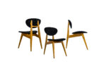 Mid Century Chairs, Gfm 22 By J. Kędziorek, Poland, 1960's, Set Of 3