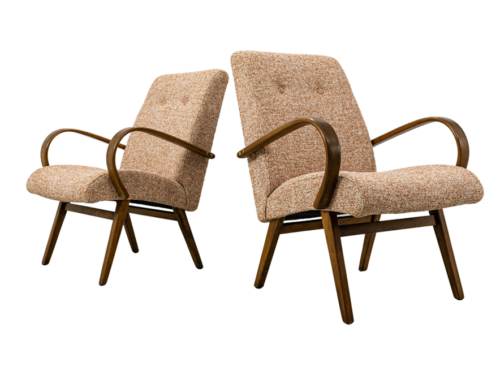 Pair Of Armchairs Type 53 By J. Smidek For Ton, Czechoslovakia, 1960's