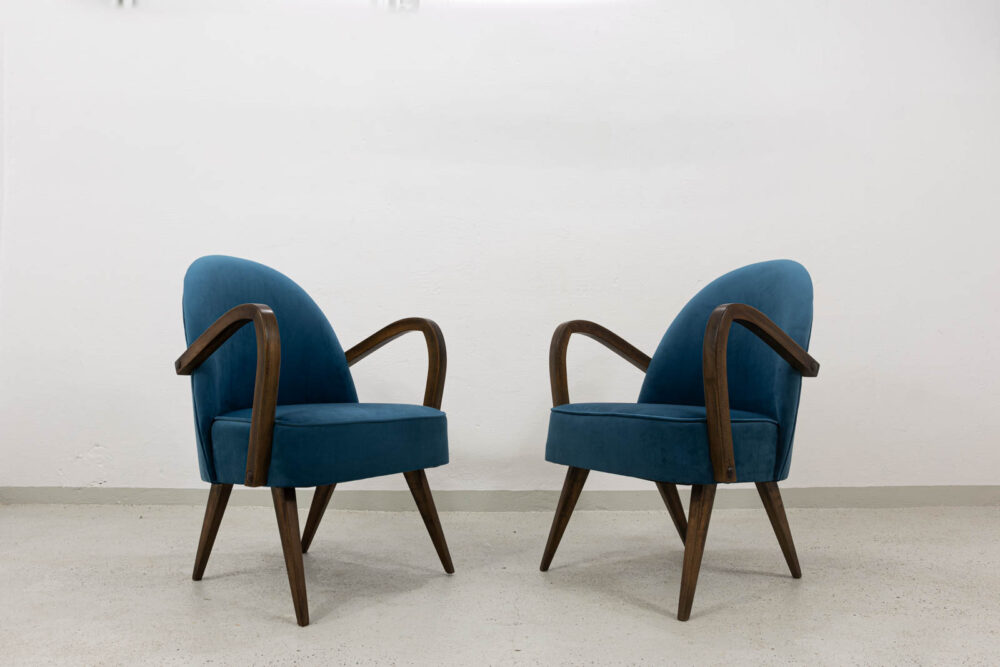 Pair of cocktail chairs, Poland, 1950'S
