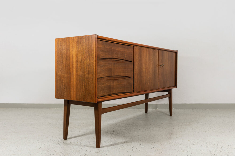 Vintage Walnut Sideboard From Bfm, Poland, 1960s
