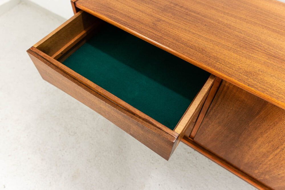 Vintage Walnut Sideboard From Bfm, Poland, 1960s