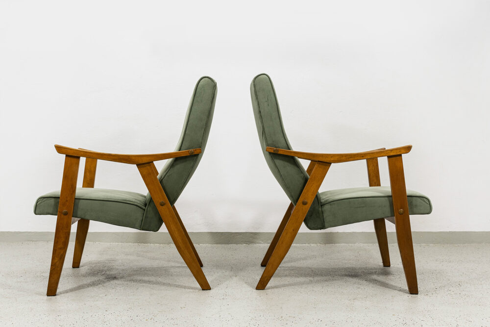 Armchairs By Edmund Homa Gfm 18, Poland, 1960s, Set Of 2
