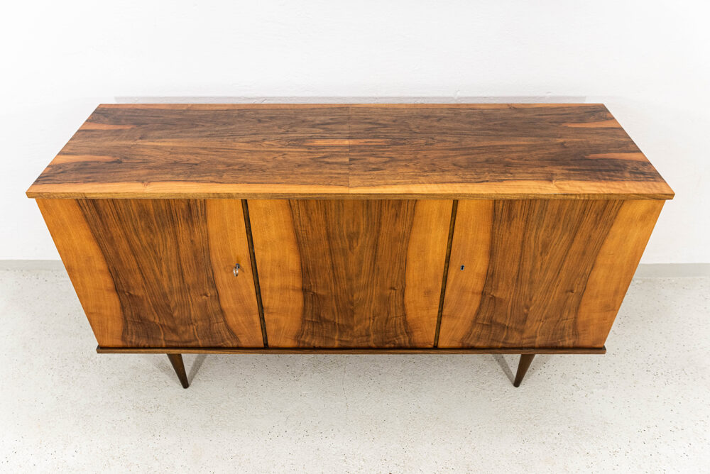 Vintage Walnut Sideboard By Lfm, Poland, 1970’s