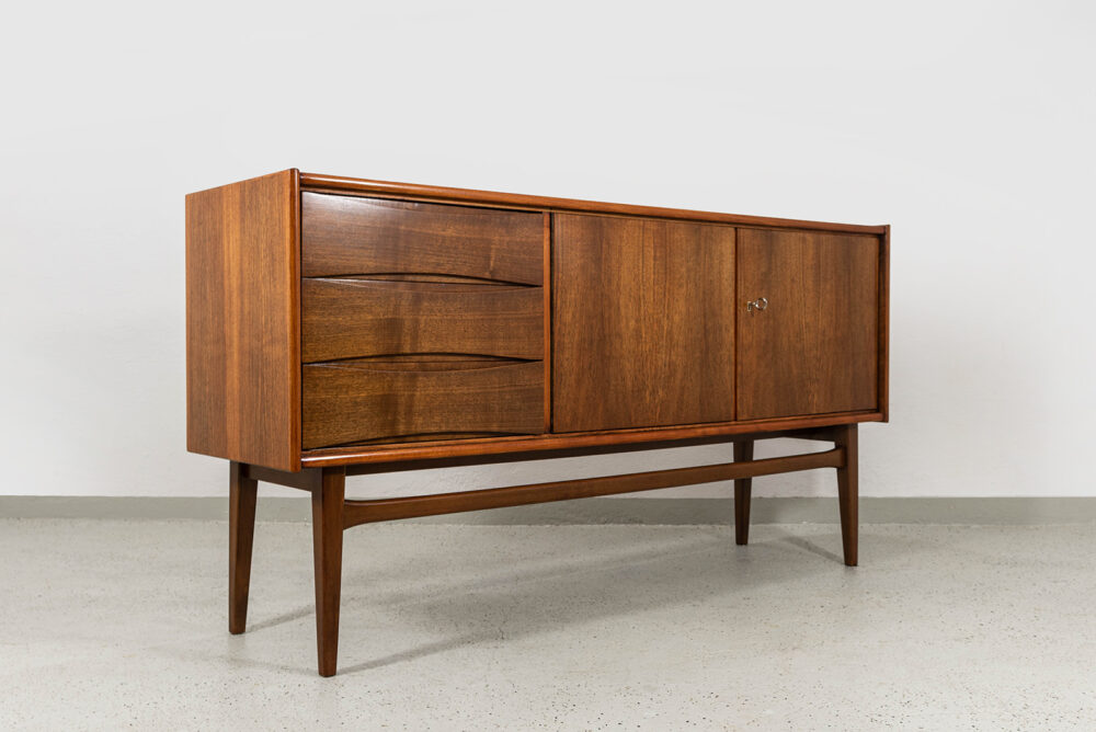 Vintage Walnut Sideboard From Bfm, Poland, 1960s