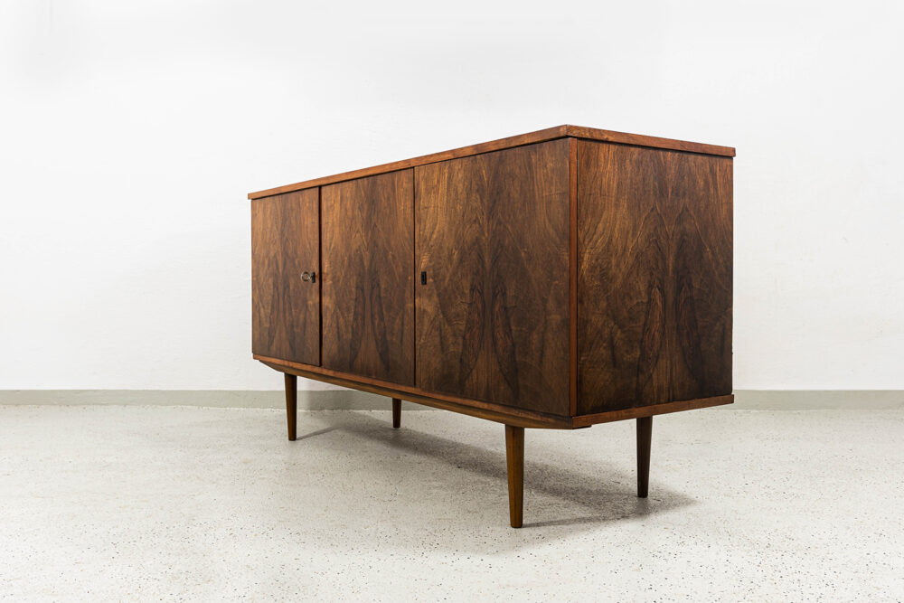 Vintage Walnut Sideboard By Lfm, Poland, 1970’s