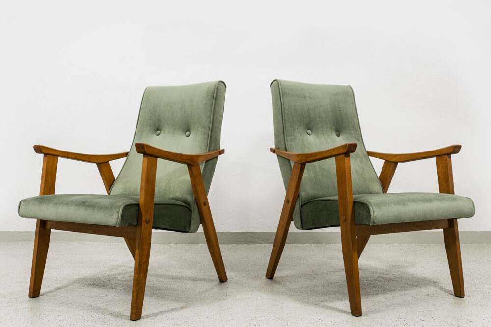 Armchairs By Edmund Homa Gfm 18, Poland, 1960s, Set Of 2