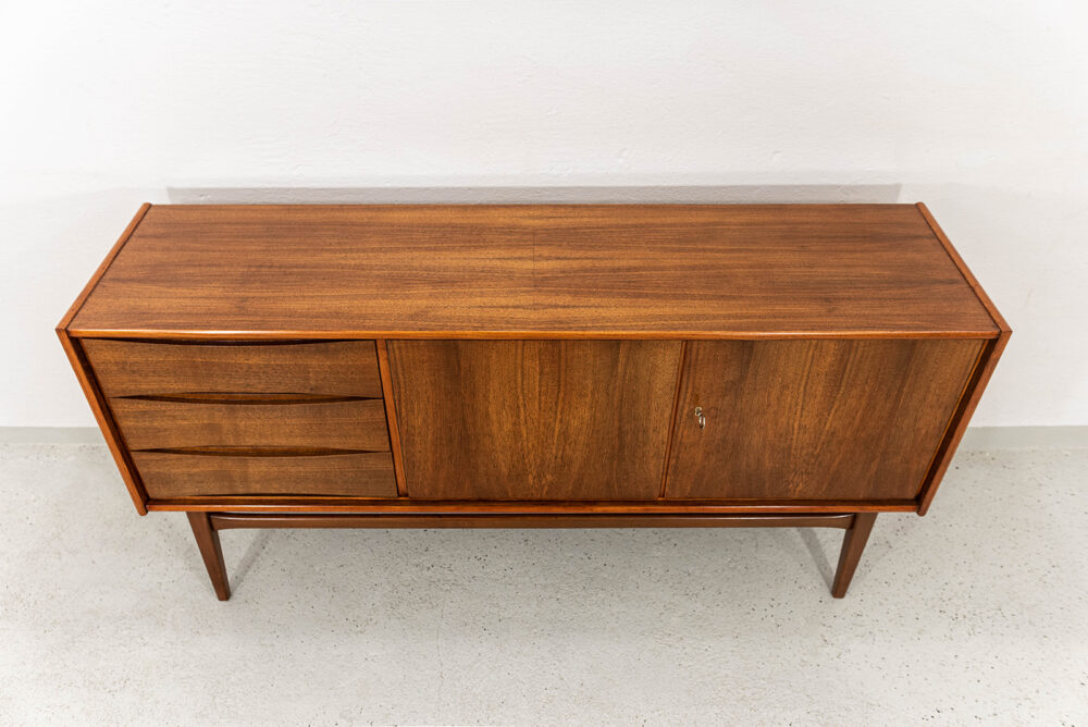 Vintage Walnut Sideboard From Bfm, Poland, 1960s