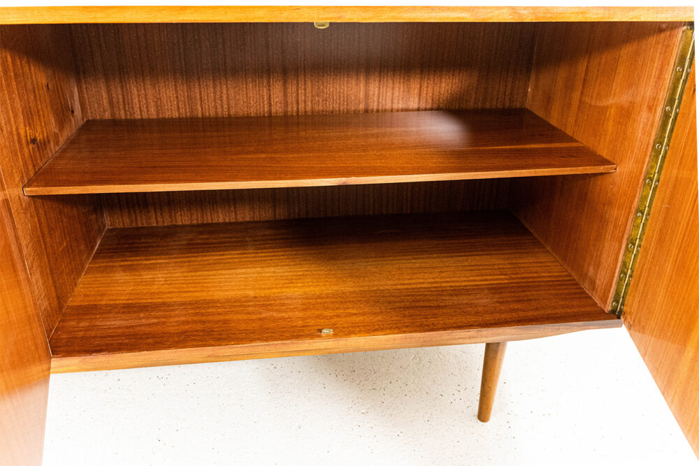 Vintage Walnut Sideboard By Lfm, Poland, 1970’s