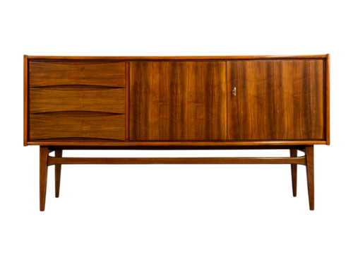 Vintage Walnut Sideboard From Bfm, Poland, 1960s