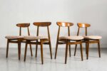 Vintage Dining Chairs, Zamojskie Fabryki Mebli, Poland, 1960s, Set Of 4