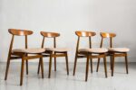 Vintage Dining Chairs, Zamojskie Fabryki Mebli, Poland, 1960s, Set Of 4