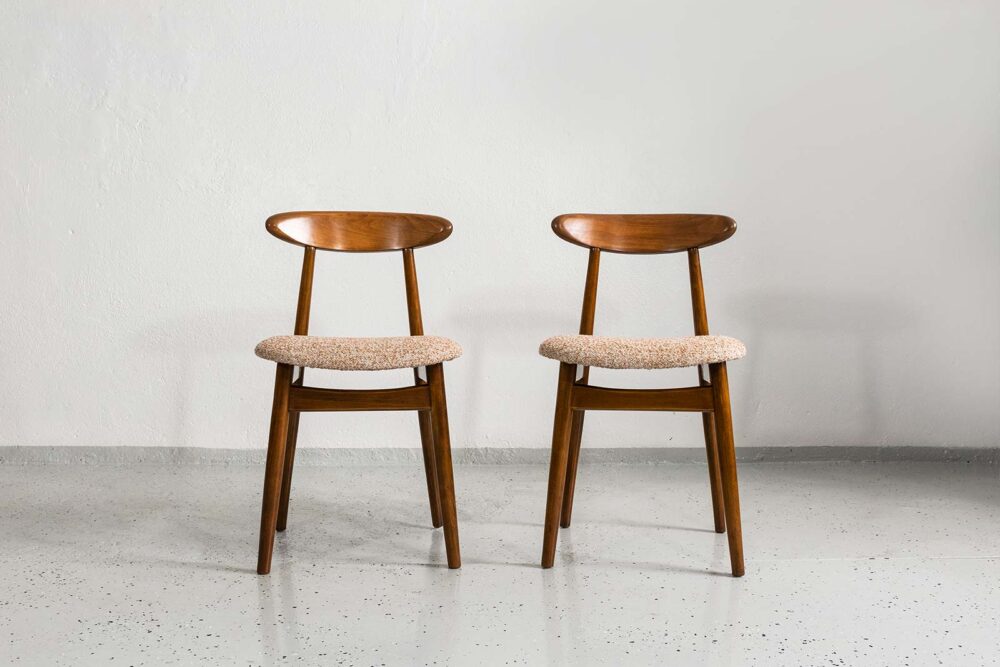 Vintage Dining Chairs, Zamojskie Fabryki Mebli, Poland, 1960s, Set Of 4