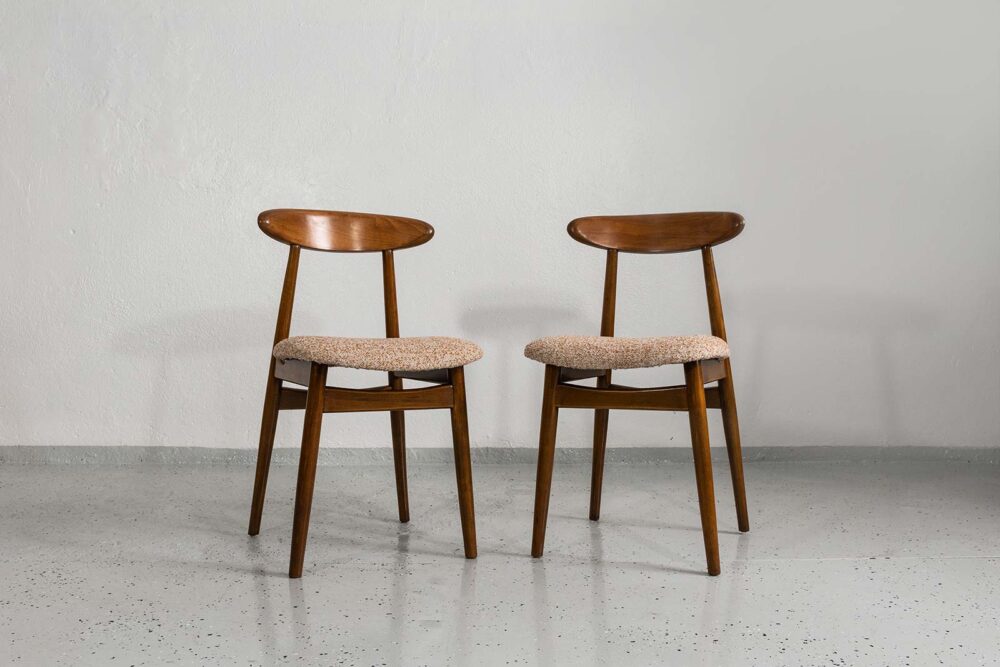 Vintage Dining Chairs, Zamojskie Fabryki Mebli, Poland, 1960s, Set Of 4