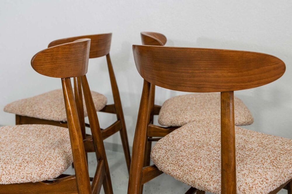 Vintage Dining Chairs, Zamojskie Fabryki Mebli, Poland, 1960s, Set Of 4