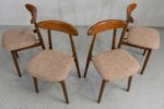 Vintage Dining Chairs, Zamojskie Fabryki Mebli, Poland, 1960s, Set Of 4